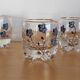 Set of 6 small hand-painted gilded glasses