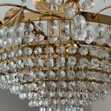 Crystal grapevine waterfall chandelier from the 70s