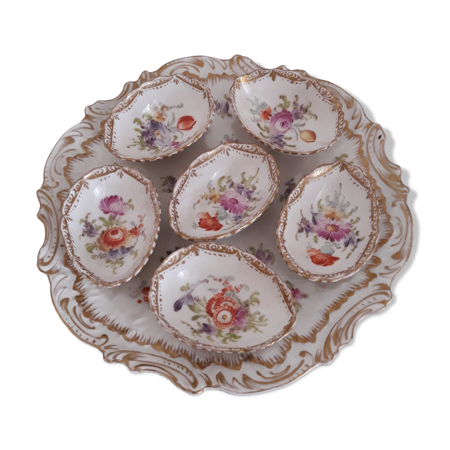 Dresden porcelain egg dish