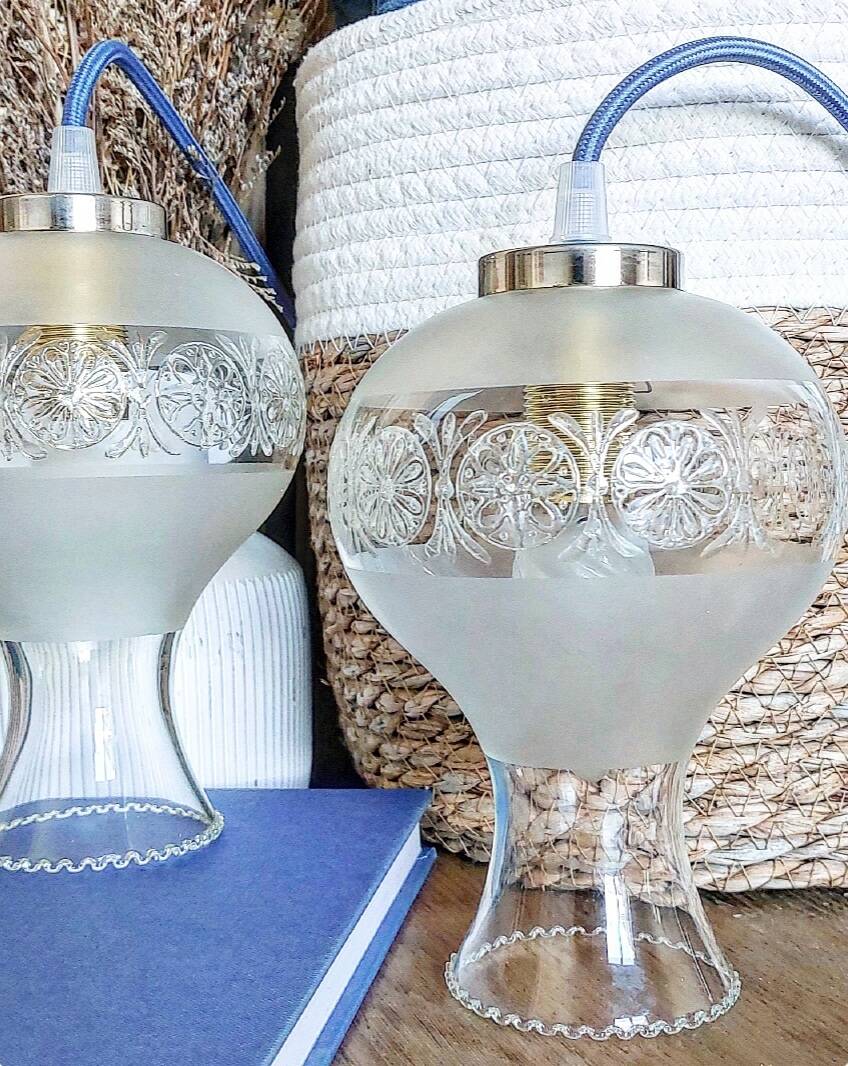 Transparent vintage portable lamp