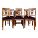 Suite de six chaises en bois naturel de style empire