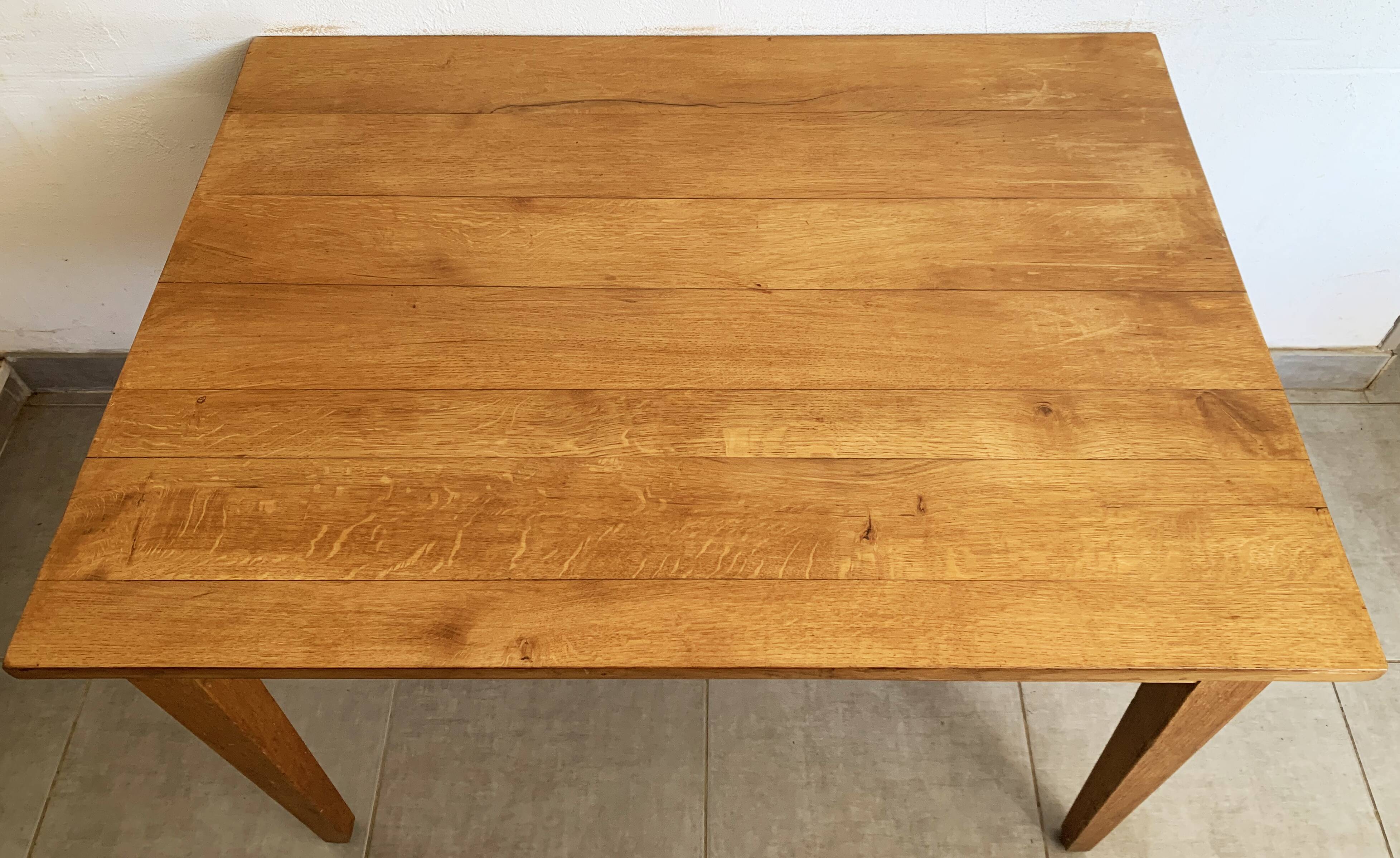 Table de ferme vintage ou bureau en bois massif