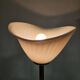 Italian floor lamp with pink Murano glass and brass foot