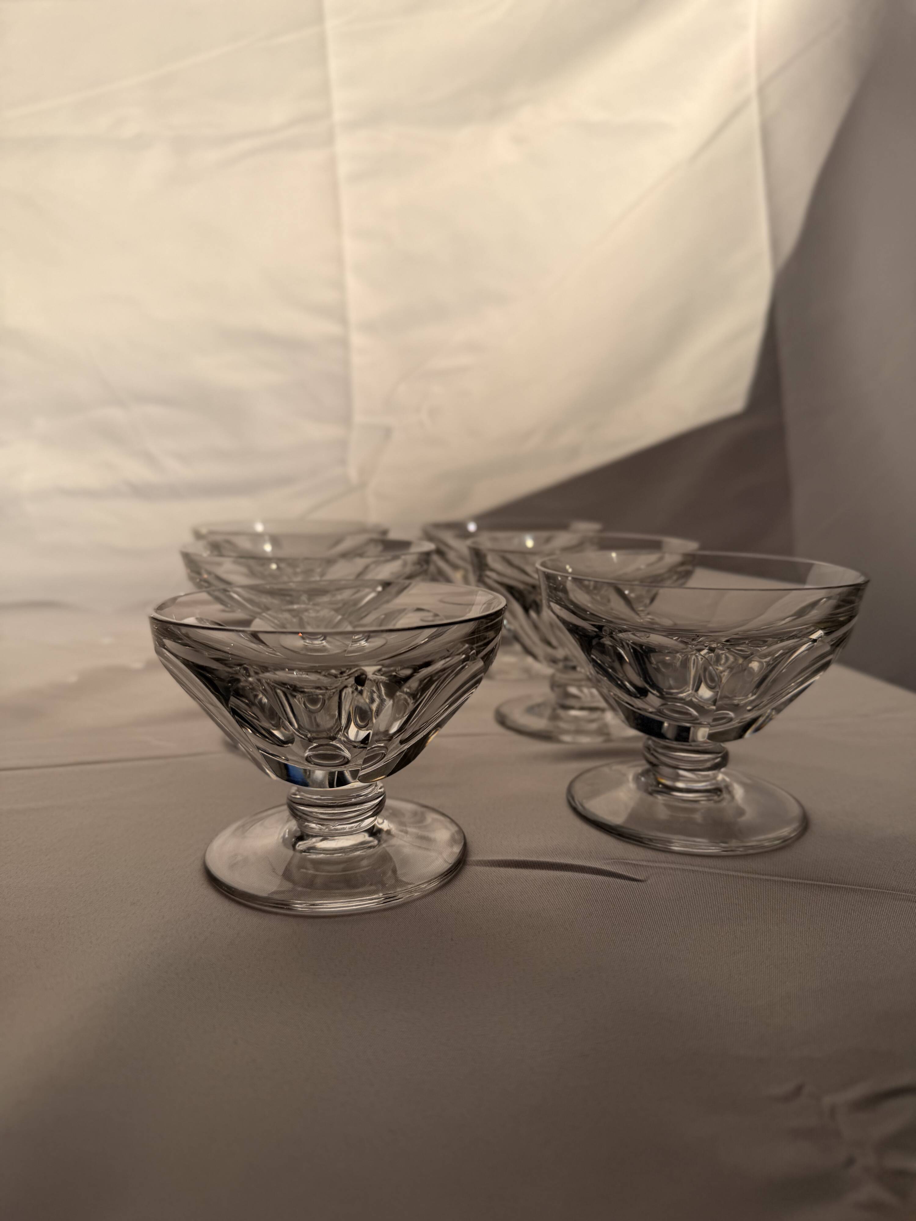 Set of 6 Champagne Glasses Baccarat - Talleyrand Model