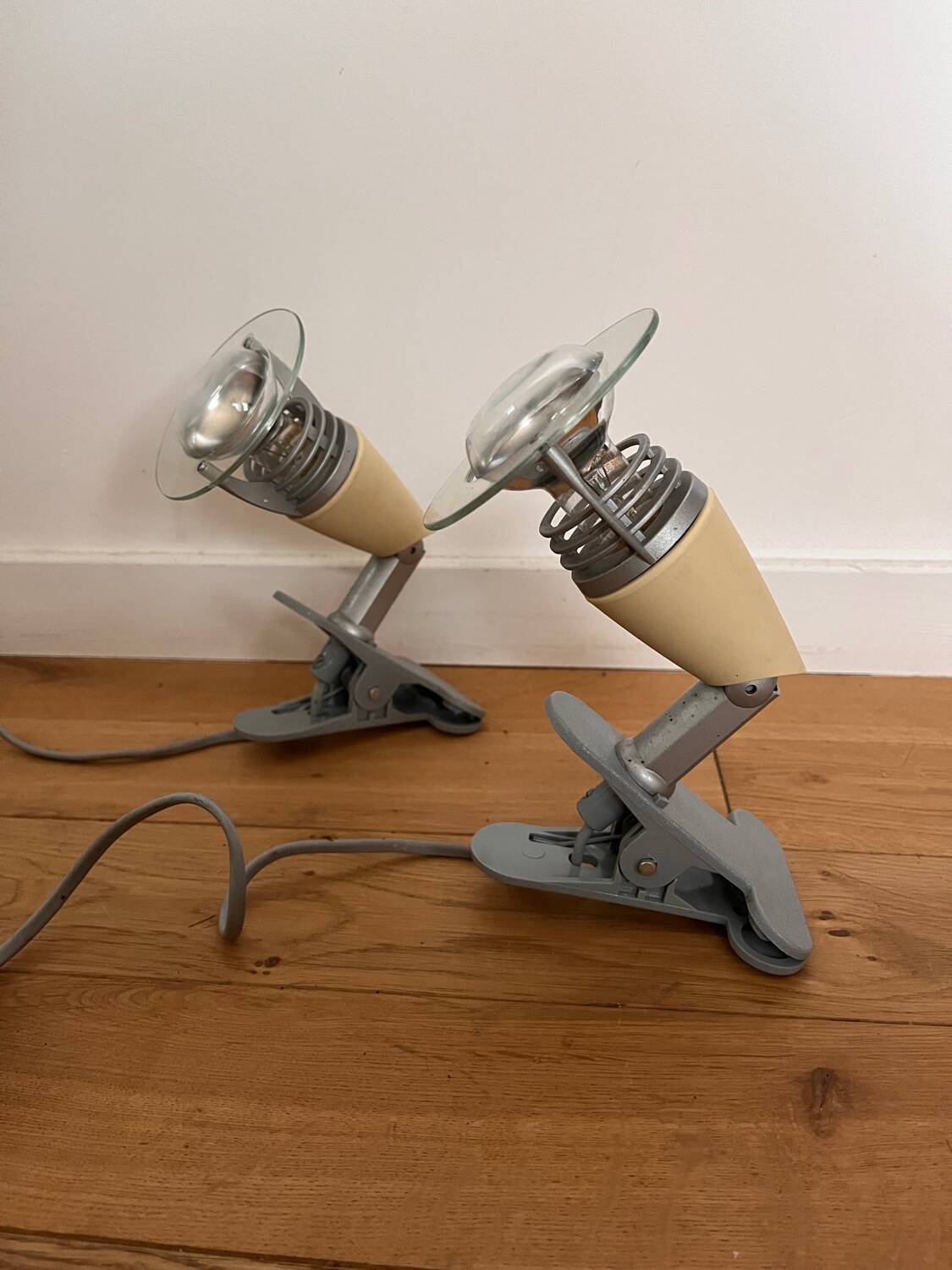 Set of massive vintage spotlights