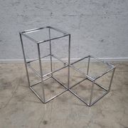 Poul Cadovius Série Abstracta Table d'appoint modulaire en cubes chromés, années 1960