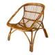 Shell armchair in rattan and bamboo, early 20th century