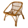 Shell armchair in rattan and bamboo, early 20th century