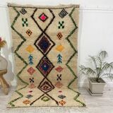 Handmade Moroccan Berber carpet 244 x 138 CM