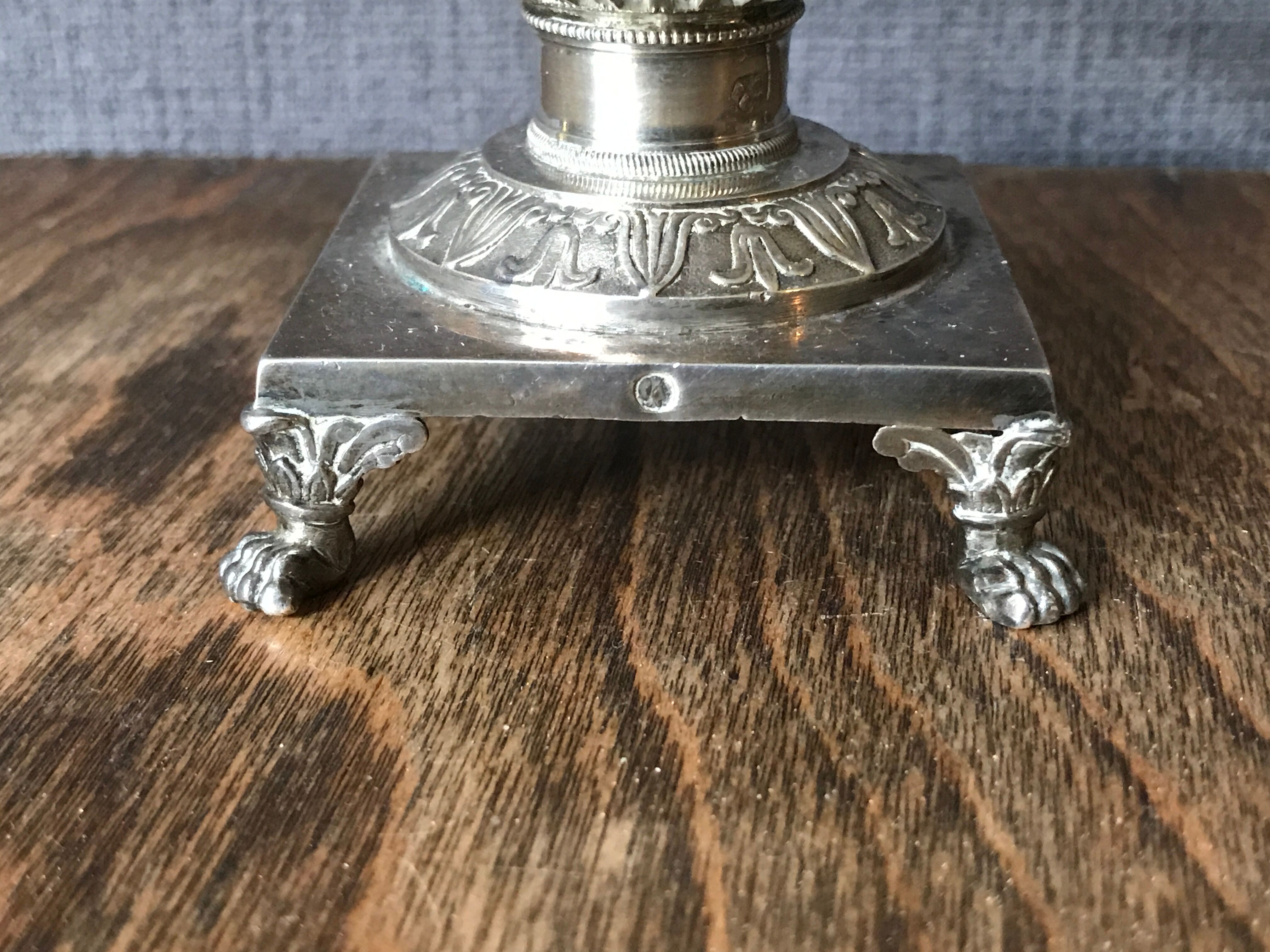 Pair of salt pans, solid silver salt shakers and Crystal Hallmark Rooster XIX