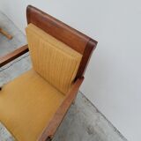 Pair of armchairs bridge era art deco walnut