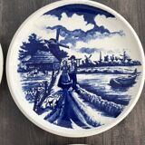 4 Delft Boch dinner plates