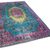 Hand-knotted contemporary oriental 1970s 174 cm x 298 cm multicolor carpet