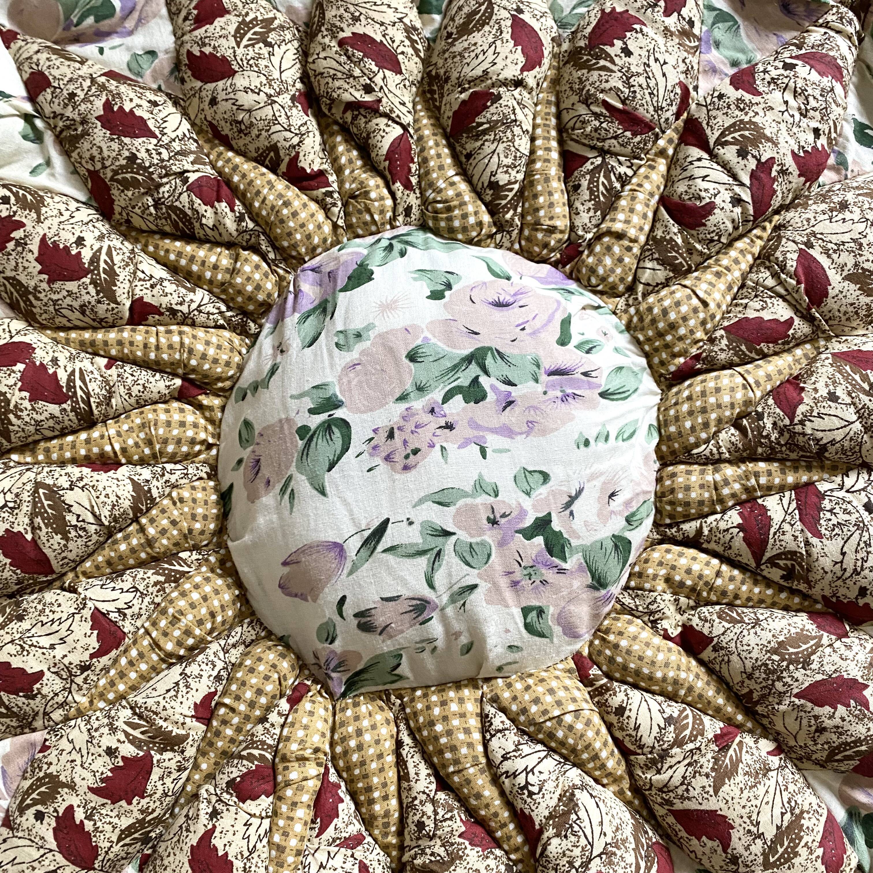 Quilted patchwork bed cover