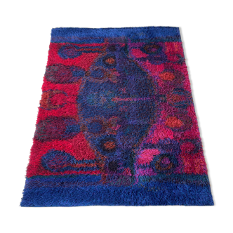 Tapis rya scandinave original par oili mäki pour finnrya oy ab, finlande