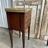 Pair of Louis XVI mahogany bedside tables