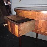 Bouillotte table in marquetry, signed Pagny Fils, Paris, early 20th century