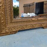 Wood and gilded Stuk mirror 19th