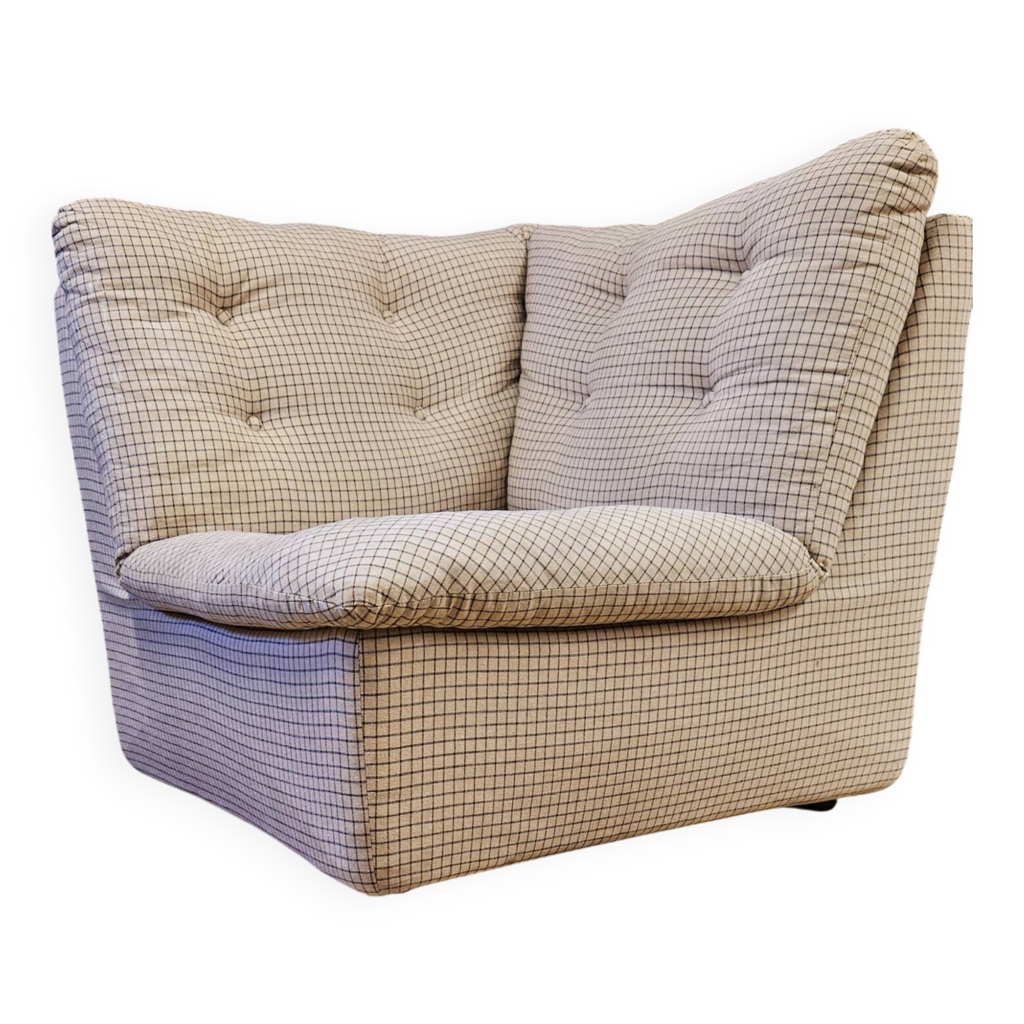Vintage 1970s corner armchair