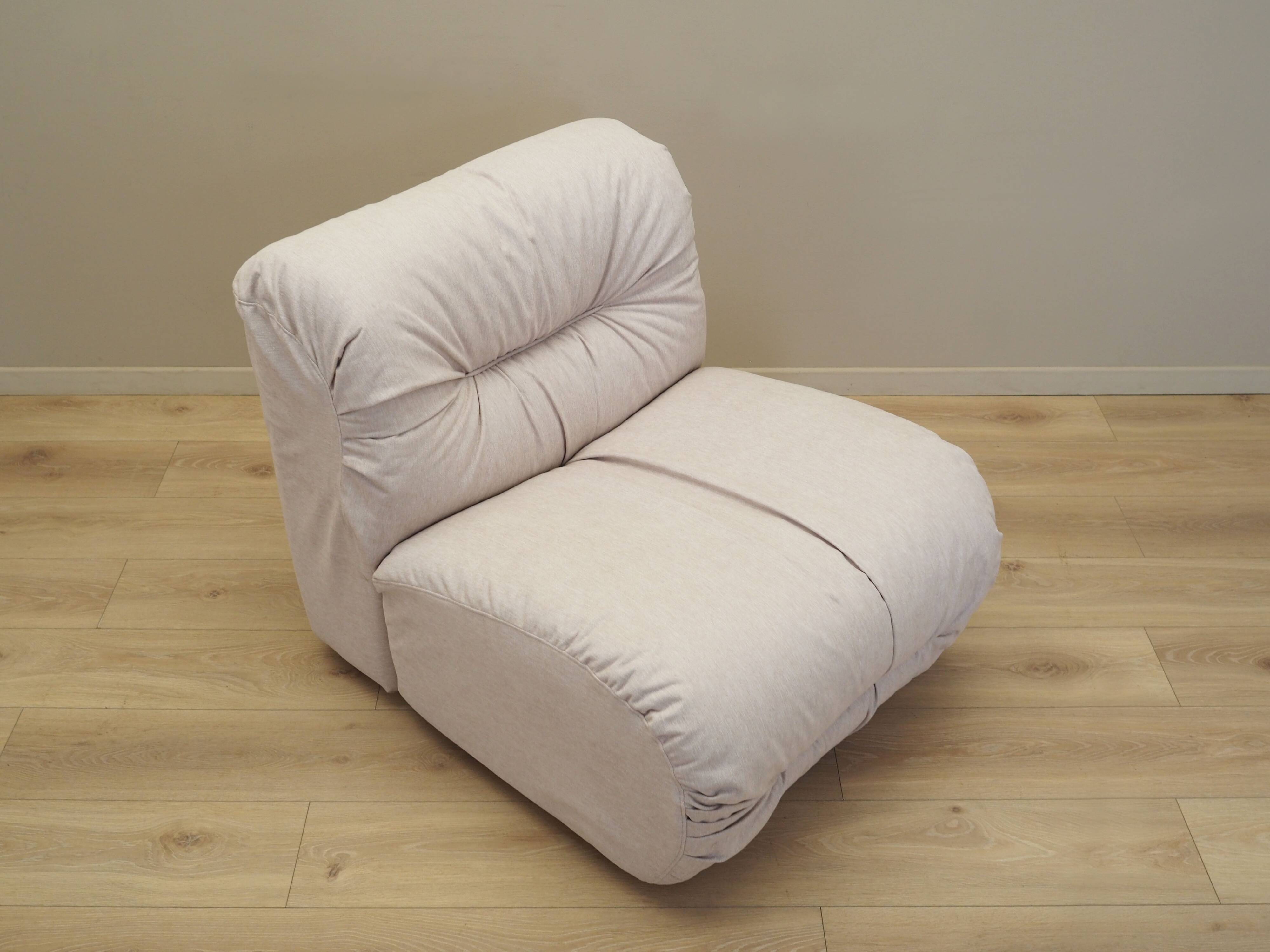 Beige armchair, Italian design, 1970s, production: Italy