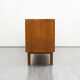 Vintage walnut wood row, restored, 220cm