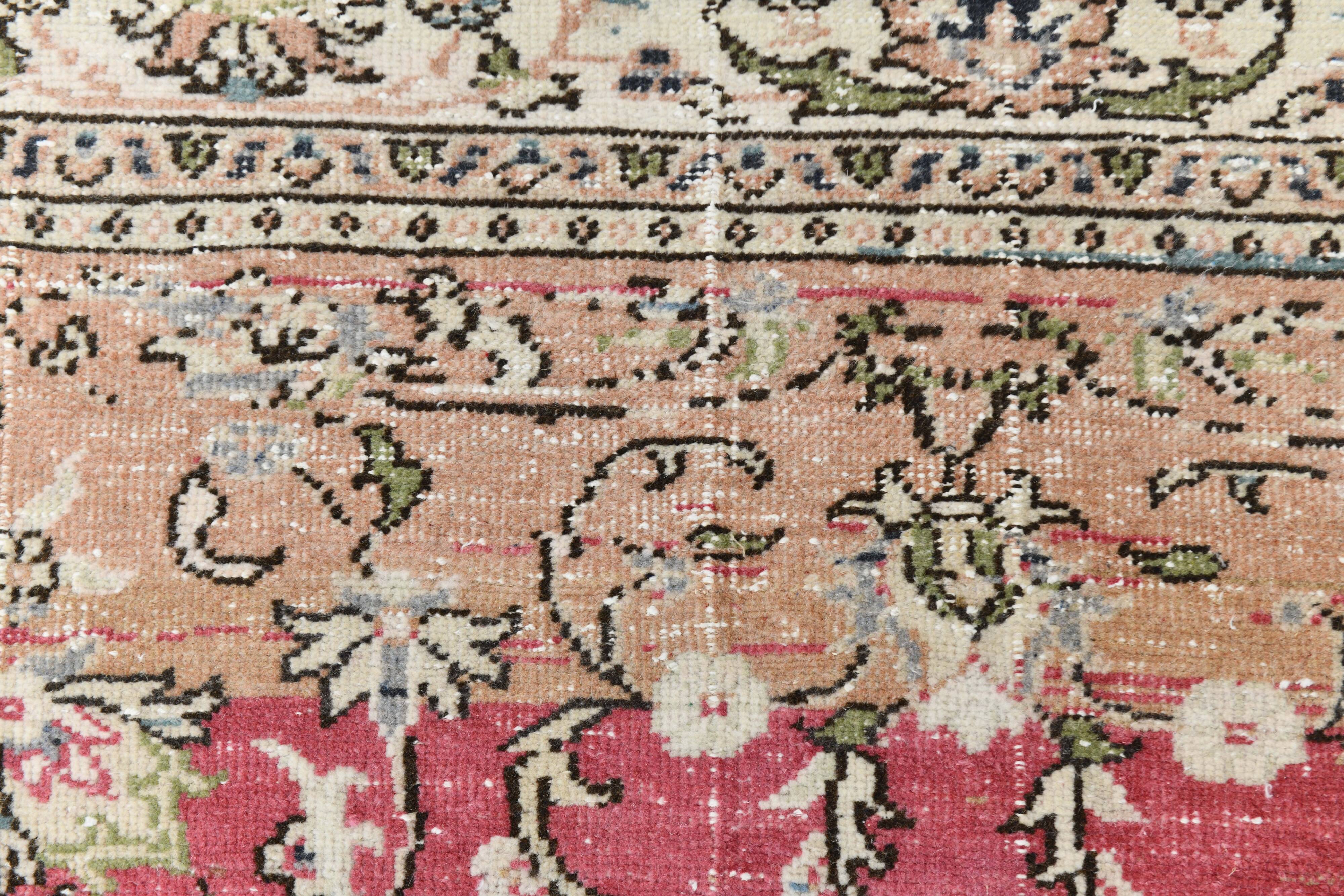 2x7 Red  Pattern Persian Runner Rug, 64x227Cm