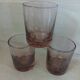 3 bubble glass water glasses