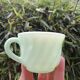 Lot de tasses en opaline verte