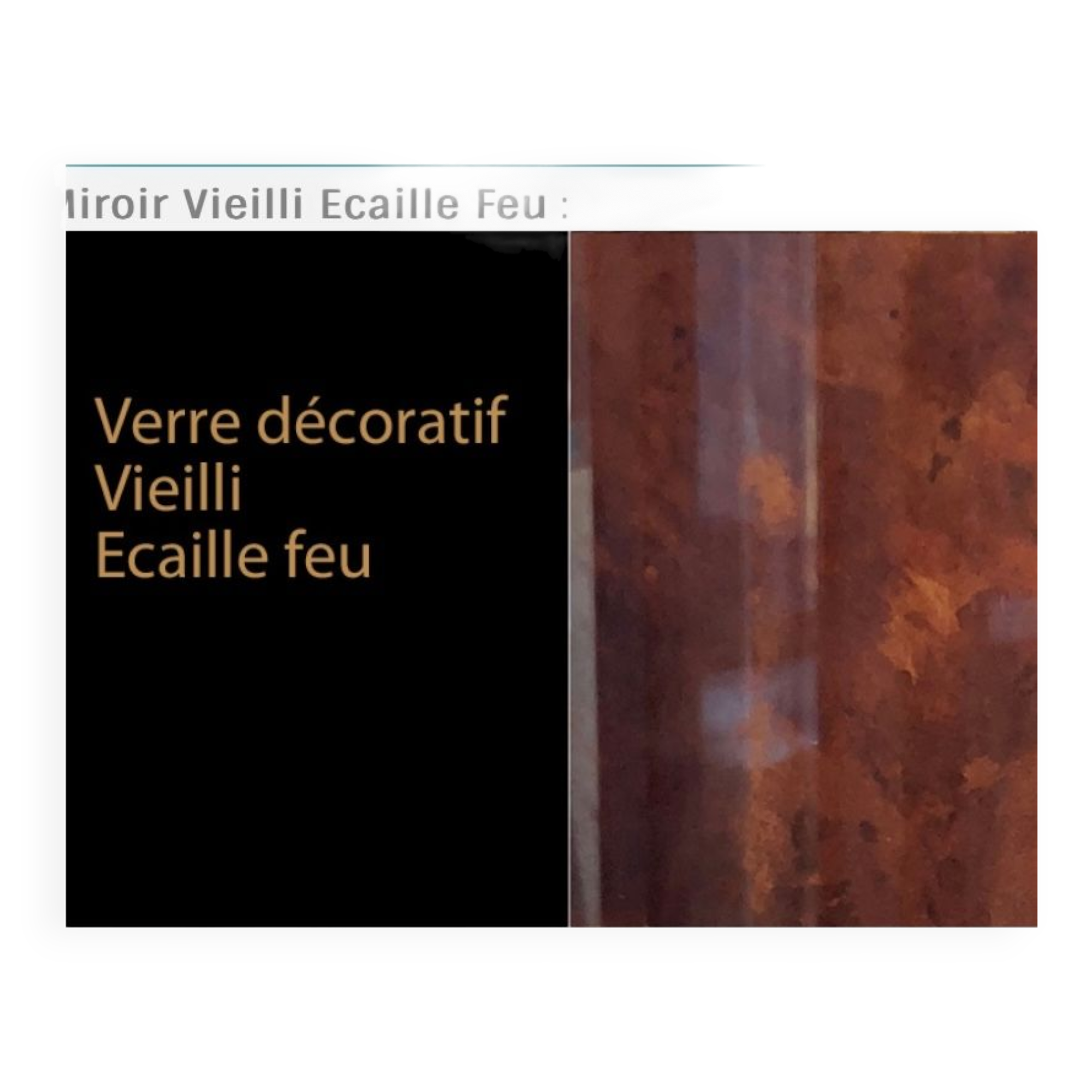 Copper aged mirror