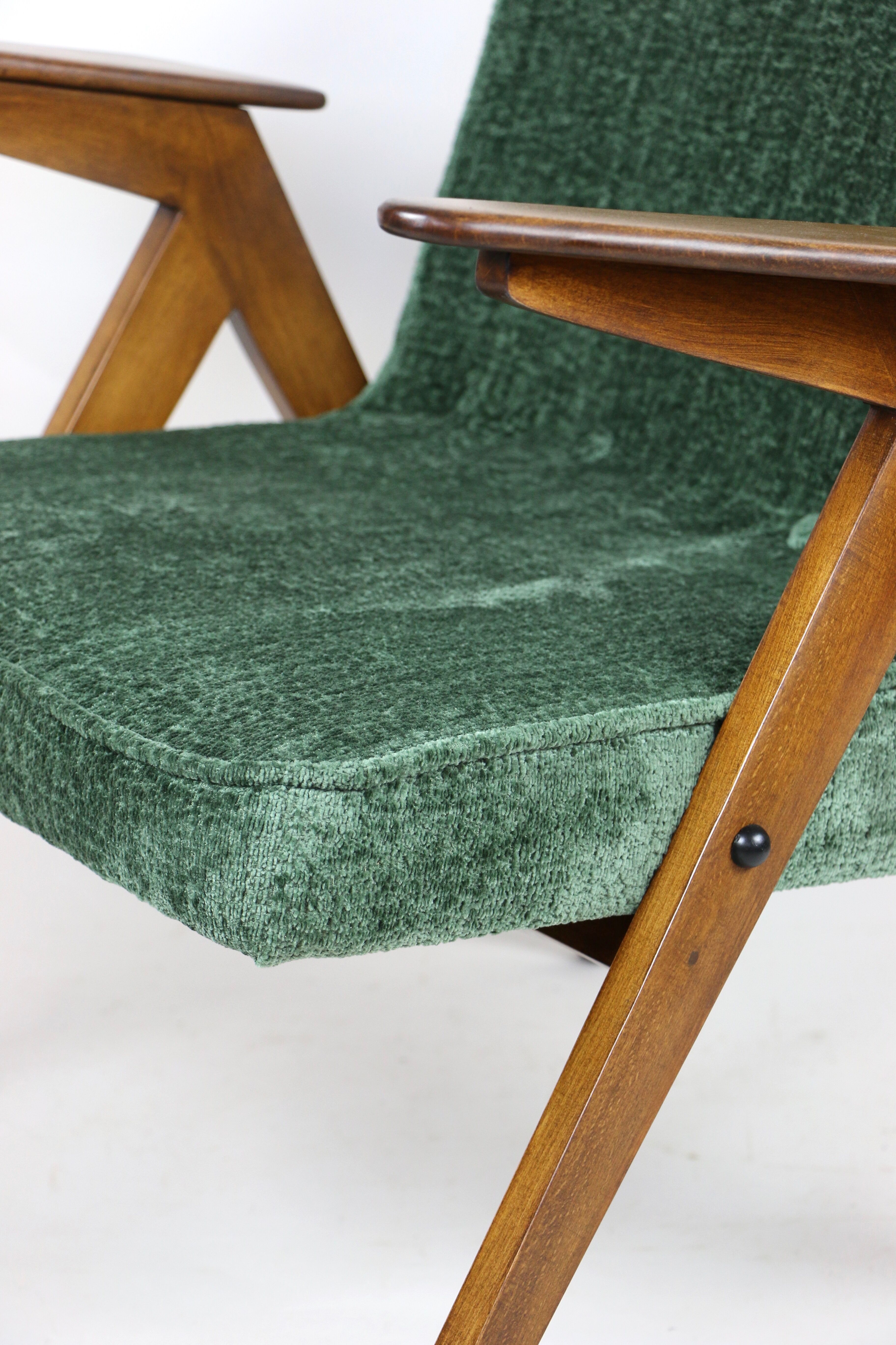 Green Bunny Armchair by Józef Chierowski, 1970s