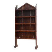 17th‑Century French Art Populaire Chestnut Cabinet with Gabled Top