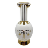 Carafe ou Vase Vincent Darré X Monoprix en céramique blanche et doré