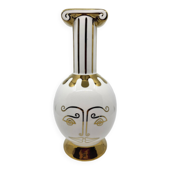 Vincent Darré X Monoprix carafe or vase in white and gold ceramic