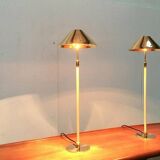 Hollywood Regency mid-century brass table lamps, 1960s, set of 2