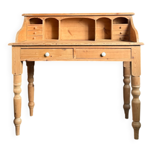 Bureau anglais à gradin - pin