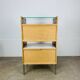 Rosewood and glass chest of drawers, 1960s, Scandinavian storage furniture.