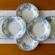 6 assiettes creuses anciennes en faïence de Clairefontaine