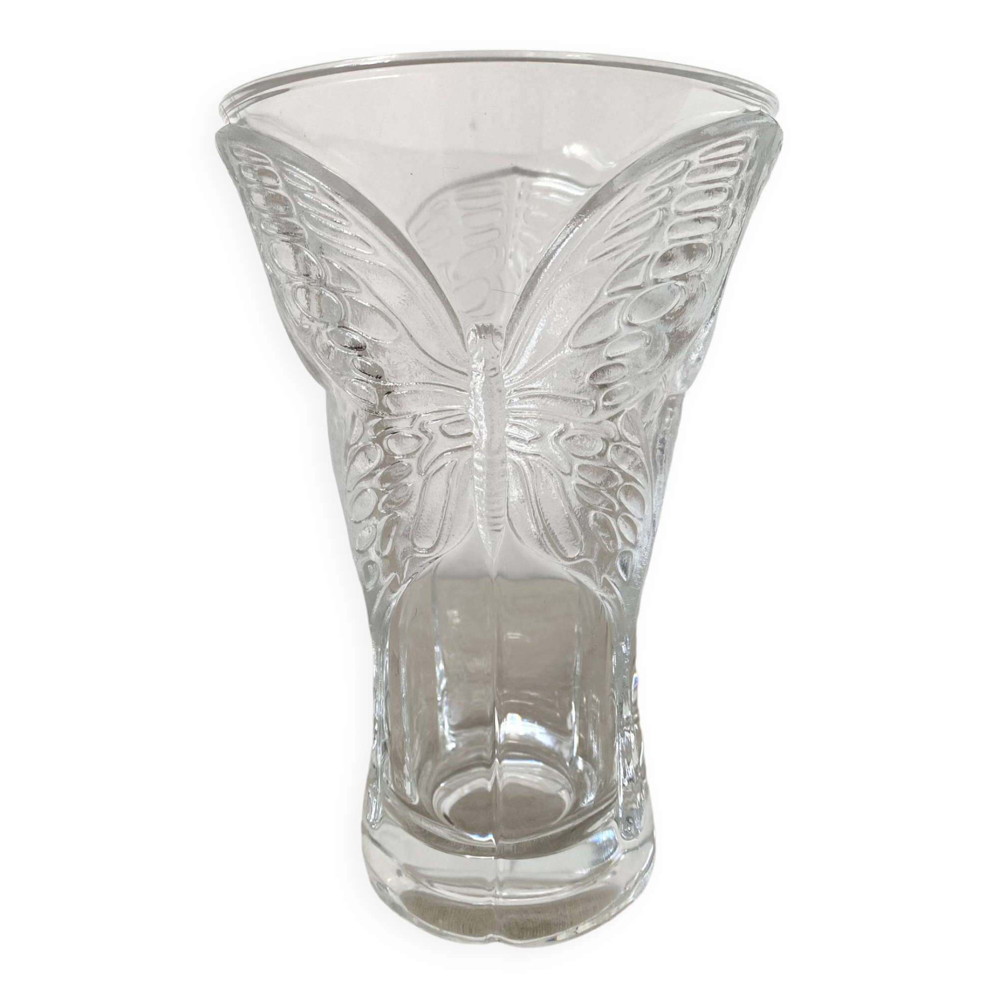 Glass butterfly vase