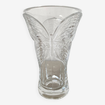 Butterflies glass vase
