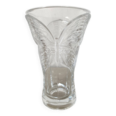 Vase en verre papillons