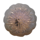 Round pressed glass ceiling light, floral center