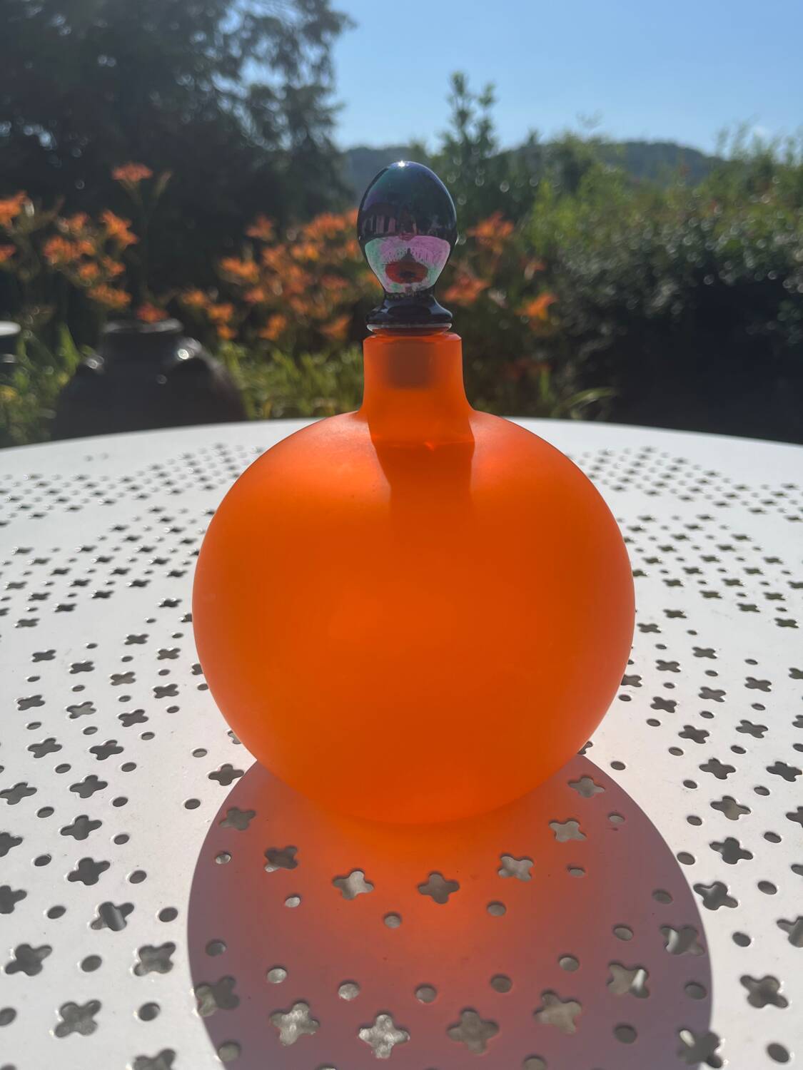Flacon en pâte de verre de Murano vintage 70’s