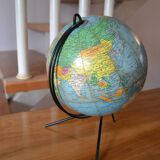 World map globe Girard Barrère 60s