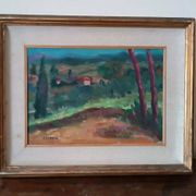Still life by papalia sarino (1898/1958) oil on panel landscape