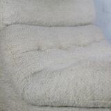 Chair "Space Age" in unbleached wool, France, circa 1970