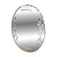 Vintage bevelled oval mirror – Floral engravings