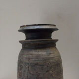 Antique Wooden Pot from Nepal Rustic 19th Century Storage Container