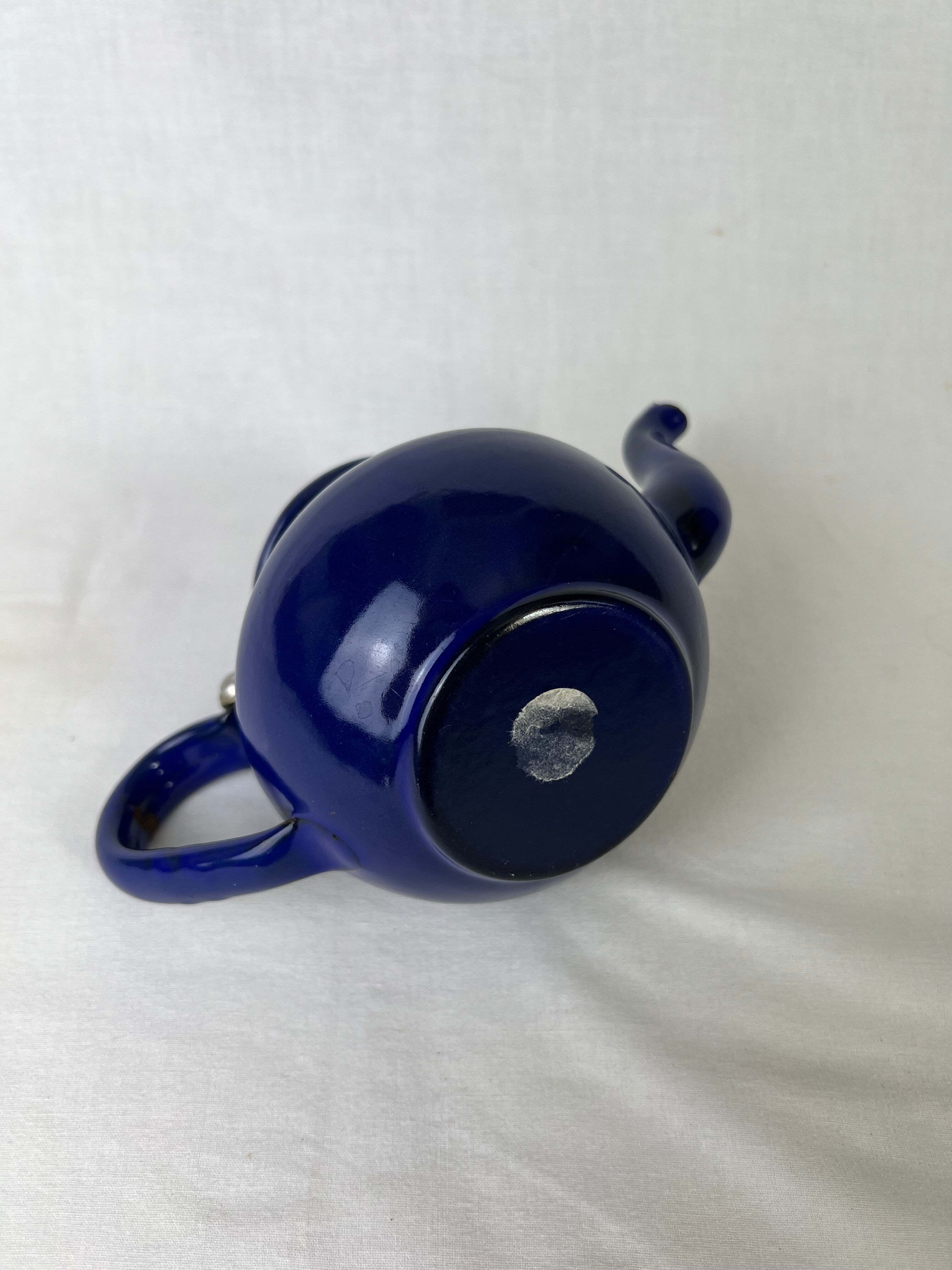 Blue metal coffee maker