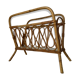 Vintage rattan magazine holder 70s