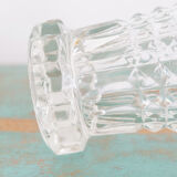 Vintage molded glass vase 50s